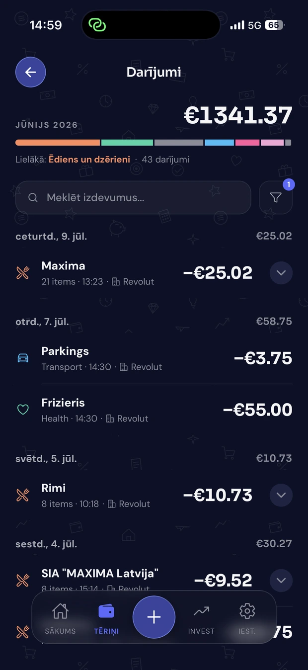 Katrs pirkums savā vietā — līdz pat precēm čekā.